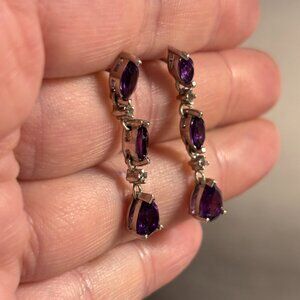 Sterling Silver Amethyst Earrings